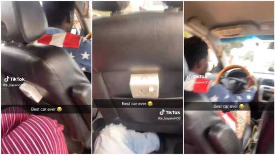Taxi driver fixes sockets in his car, male passenger becomes surprised in video