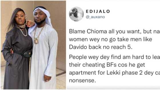 “Naija women wey no go take Davido back no reach 5”: Man drags fans slamming Chioma for reuniting with singer