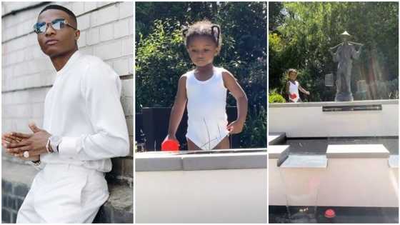 Wizkid shares adorable video of his son Zion playing by a waterfall
