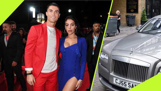 Cristiano Ronaldo and Georgina enjoy private dinner after showing off £300,000 Rolls-Royce: video