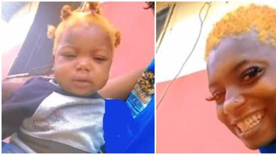 Mum dyes baby's hair blonde to match hers, netizens outraged by video: "Chemicals on that tender scalp"