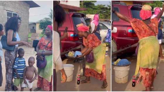 Woman hawking with her child goes emotional, dances as young lady pays her house rent for a year in cute video