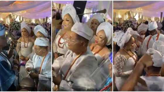 Alaafin of Oyo, wives storm event, rain cash on Wasiu Ayinde as musician hails Chioma, 12 other queens