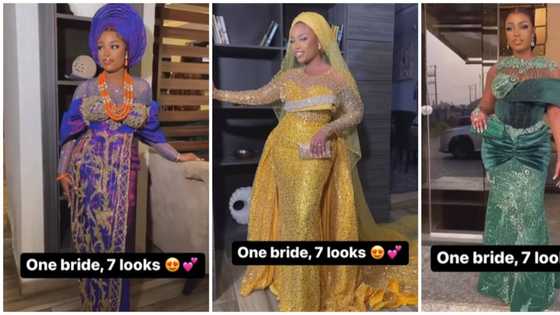 Wedding fashion: Bride dons 7 beautiful looks for her special day