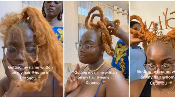 Fashion lover gets her name designed in braided hairstyle in trending video