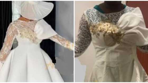 The material no gree stand: Lady left disappointed as tailor delivers poorly-done dress recreation