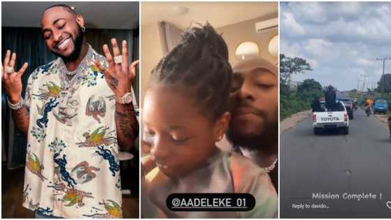 "Need a week of sleep": Davido returns home, shares cute video as he chills with Imade