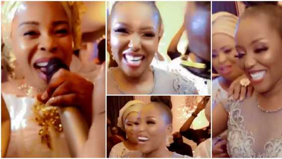 Biola Adebayo’s wedding: Gospel singer Tope Alabi thrills audience with her performance