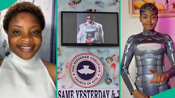 Redeemed member celebrates Jarvis' birthday in church, AI girl's reaction generates buzz on TikTok