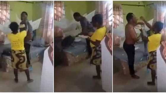 Bidiyon Matar Aure Tana Gaggawar Ba Miji Abinci a Baki Kada ya Makara Aiki ya Janyo Cece-kuce