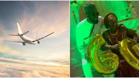 She almost fainted: Young man living abroad flies into Nigeria to surprise mum on her 60 birthday