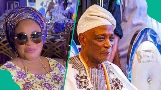 Olubadan: Bukky Wright storms coronation reception, clip of ageless actress trends, "Demure, classy"