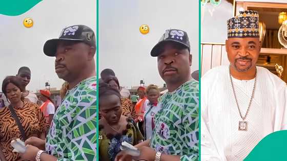 Actor Emeka reacts as MC Oluomo shares N5k to people on queue, video captures their response