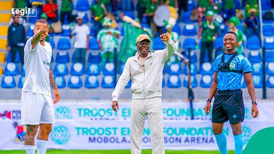 Governor Sanwo-Olu shows football skills at Troost-Ekong's charity game in Lagos, video