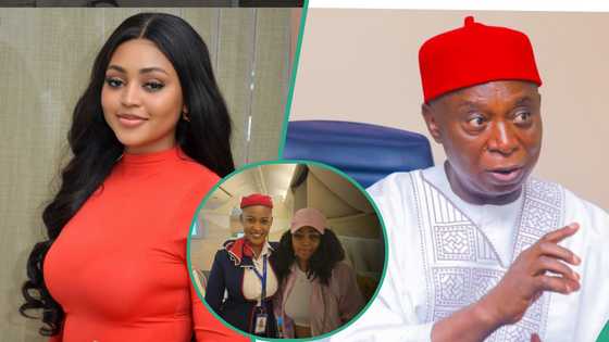 Regina Daniels spotted in commercial flight amid marital saga with Ned Nwoko, netizens ask questions