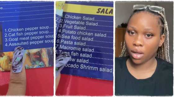 Nigerian lady spots funny spelling mistakes in restaurant's menu, captures video and posts on TikTok