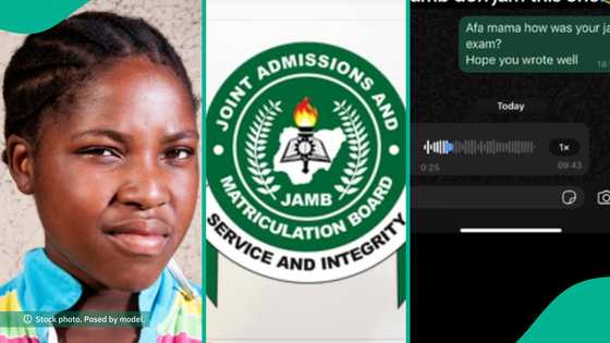 JAMB 2025: Girl cries bitterly after writing exam, sends emotional WhatsApp message to sister