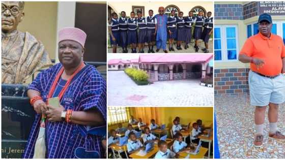 Nigerian king builds fine school with free hostel, food, laptops and no fees for students, photos go viral