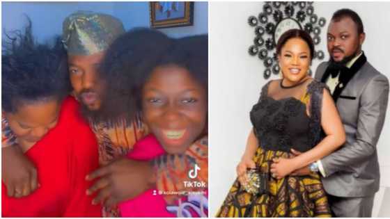 Toyin Abraham's hubby debunks rumour of shaky marriage as he shares adorable video, fans relieved