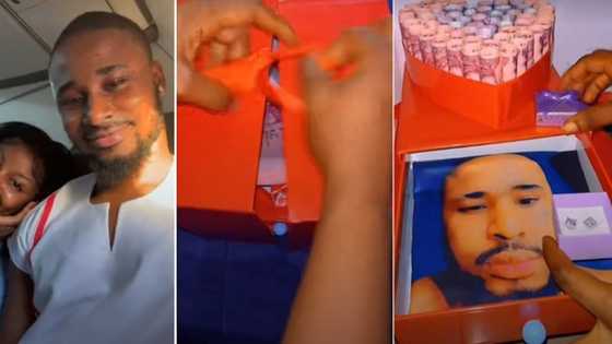 "CBN Must Hear This": Lady Packages Money Bouquet, Jewellery for Boyfriend on Valentine's Day