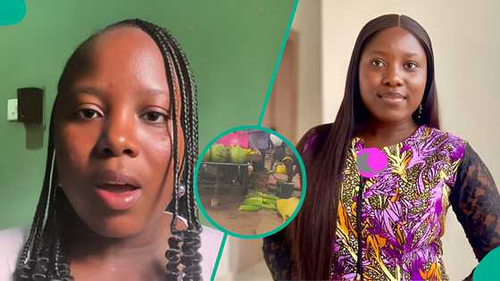 Lady raises alarm after spotting Nigerian cucumber vendor carrying out strange act at market