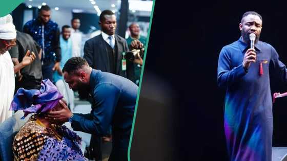 "This is unacceptable": Woli Arole turns pastor, hugs women during deliverance, netizens drag him