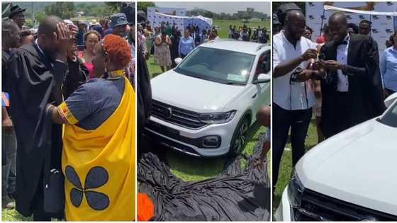 "Go and make us proud": Man storms son's graduation event with brand new SUV, gives it to him in viral video