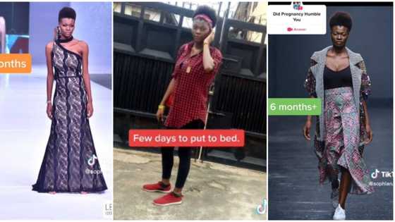 "She humbled pregnancy 100 percent": Pregnant Nigerian lady maintains flat tummy for 9 months, video trends