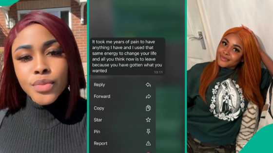 Lady who summoned courage to leave ex-husband gets unexpected messages from him