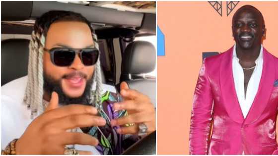 "Grammy award dreamer": Video as BBNaija White Money prays to feature Senegalese star Akon, many react