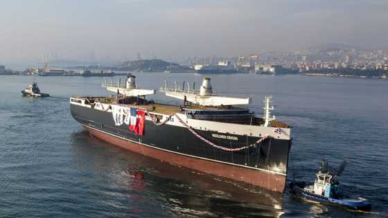 World's longest cargo sail ship launched in Turkey