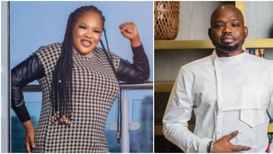 Toyin Abraham in tears as she celebrates birthday of benefactor who revived her career when she lost all hope