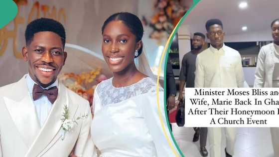 People imagine things as Moses Bliss and wife arrive at church after honeymoon: "They look innocent"