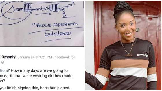 Actress Biola Adebayo dissociates self from complex-looking signature, fans react