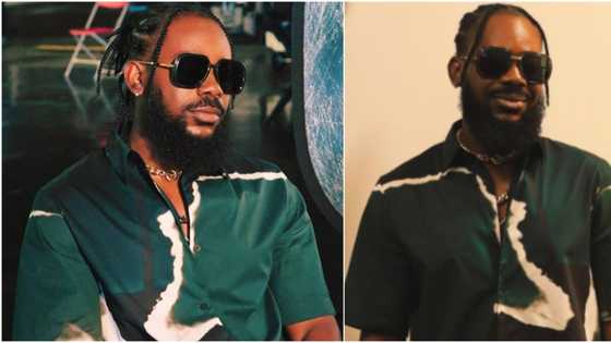 Reactions as Adekunle Gold shades men without beards, puts his on display in hot photos