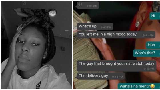 Reactions as Nigerian lady shares screenshot of message a delivery guy sent to her