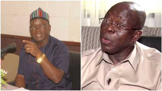 Court rejects Oshiomhole’s application to stay proceedings over N10bn libel suit filed against him by Ortom