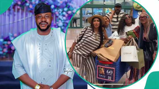 Odunlade Adekola takes Mercy Aigbe, Iyabo Ojo, others on a shopping spree in Qatar