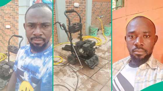 After months of unsuccessful job-hunting, Nigerian man starts car wash business, mentions location