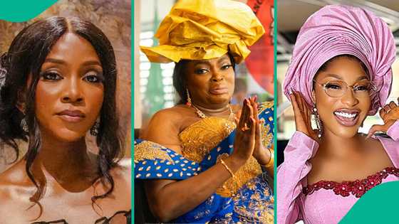"Who should stand up for Funke Akindele?" Viral picture of veteran actresses sparks heated debate