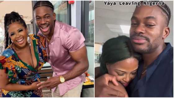 "Marvin is holding back his emotions": Yaya breaks down in tears at airport as she returns to South Africa