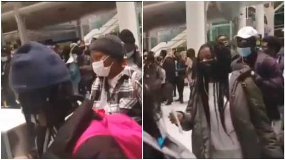 Video shows moment Nigerians stranded in Ukraine prepare to take flight back home, people pity them