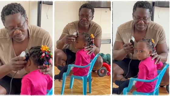 "There is peace now": Little girl insists on barbing her hair after her brothers got fine haircuts from dad