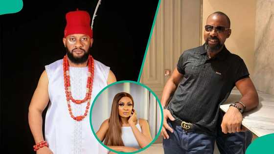 Yul Edochie reacts to Linc’s post, says blood's thicker than water, May’s fans react: “Who's water?”