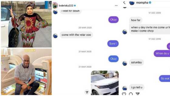 Audio billionaire: Bobrisky causes stir online as he shares old chats of Mompha begging to use his car