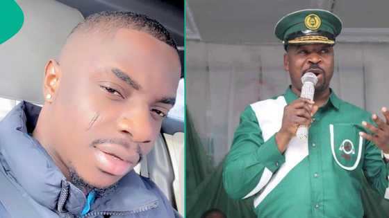 MC Oluomo’s son addresses viral video of his dad's pics, items being packed out of NURTW office