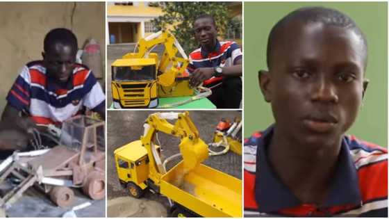 17-year-old Nigerian boy creates remote-controlled excavator prototype using wood and aluminium in video