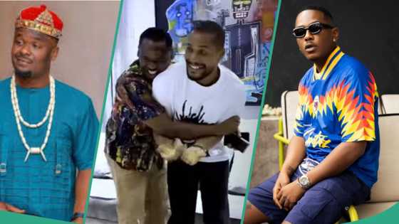 Alexx Ekubo hosts Zubby Michael in his mansion, reacts to his viral 'I can buy Timini' statement
