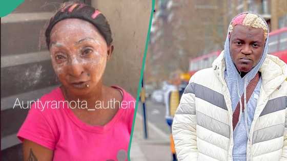 "She even get tattoo": Aunty Ramota makes Portable's hairstyle with extensions, gets funny reactions