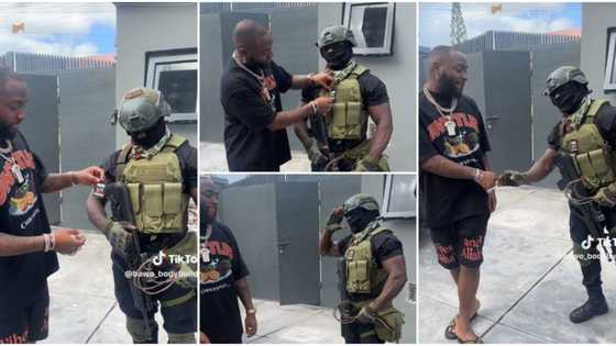 “I pledge to be faithful, loyal & honest”: Davido decorates bodyguard with new rank as he gets promoted, video trends